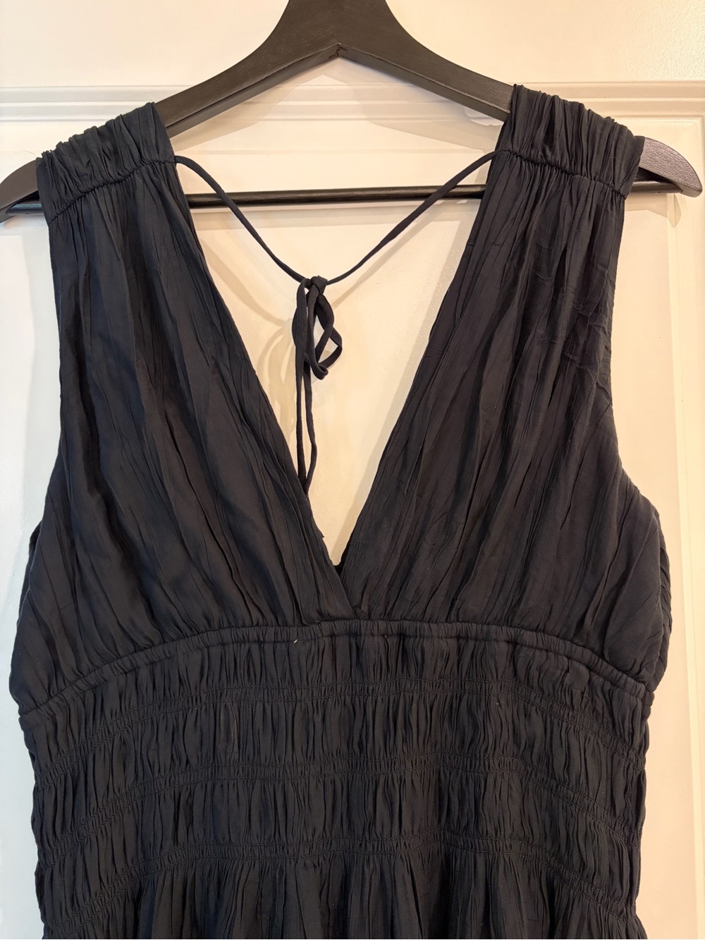 Abercrombie & Fitch Black V-Neck Maxi Dress size L - Picture 4 of 8